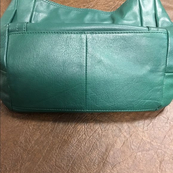 EUC B. MAKOWSKY EMERALD GREEN LEATHER HAND BAG - Picture 9 of 12